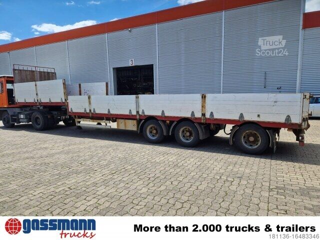 Auflieger mit Pritsche & Plane  MED TRIDEX JTS, Lenkachse