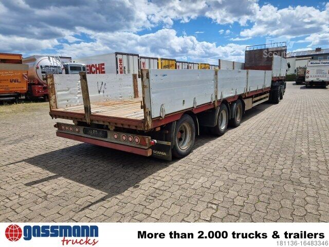 Auflieger mit Pritsche & Plane  MED TRIDEX JTS, Lenkachse