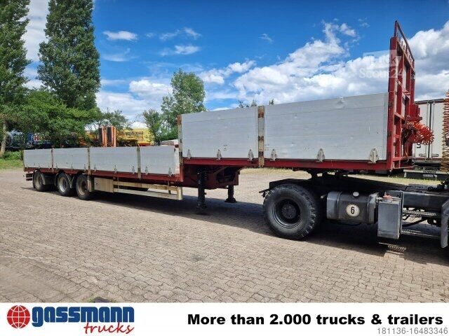 Auflieger mit Pritsche & Plane  MED TRIDEX JTS, Lenkachse