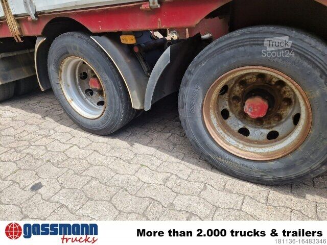 Auflieger mit Pritsche & Plane  MED TRIDEX JTS, Lenkachse