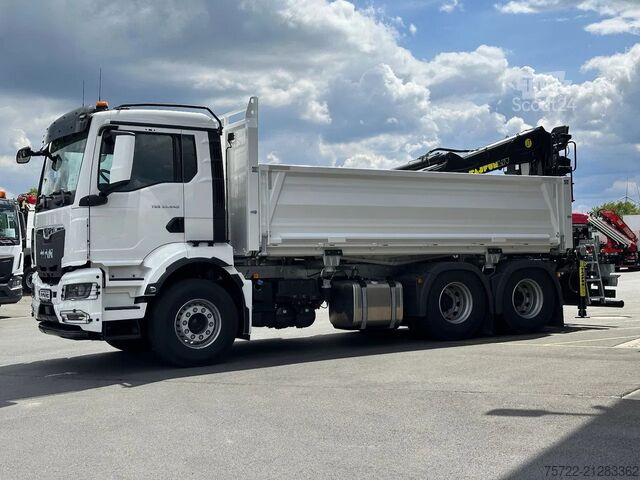 Camion-benne avec grue MAN TGS 33.440 6x4 BL Tajfun Liv L150K Recycling Kran
