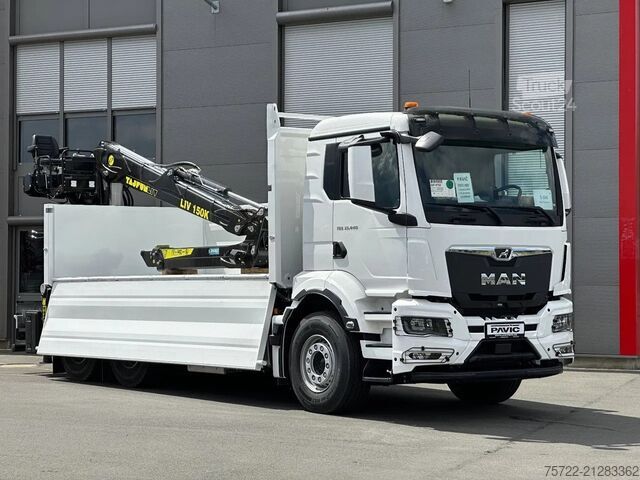 Camião basculante com grua MAN TGS 33.440 6x4 BL Tajfun Liv L150K Recycling Kran