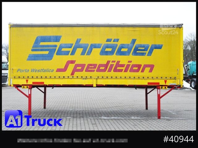 Caroserie interschimbabilă cu platformă și prelată KRONE 7.45, Bordwand + Schiebeplane, Edscha,