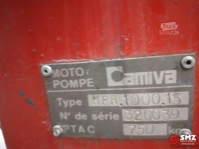 Construction Diversen Occ aanhanger met brandweerpomp + benzinemotor Mot