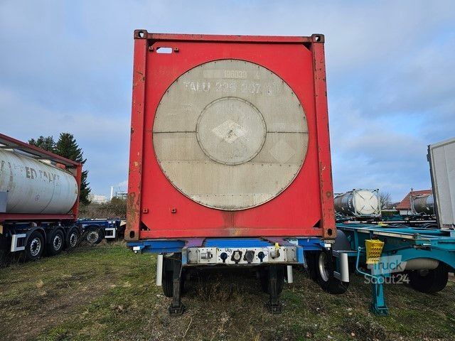 Vekselpåbygg-semitrailer SCHMITZ CARGOBULL Tankchassis mit Tankcontainer, 375.678 Km