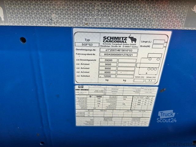 Vekselpåbygg-semitrailer SCHMITZ CARGOBULL Tankchassis mit Tankcontainer, 375.678 Km