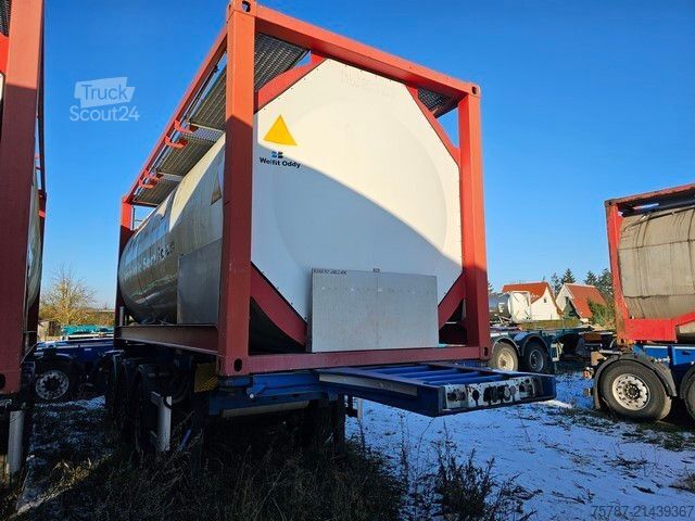 Vekselpåbygg-semitrailer SCHMITZ CARGOBULL 20" Tankconatinerchassis + Tankcontainer