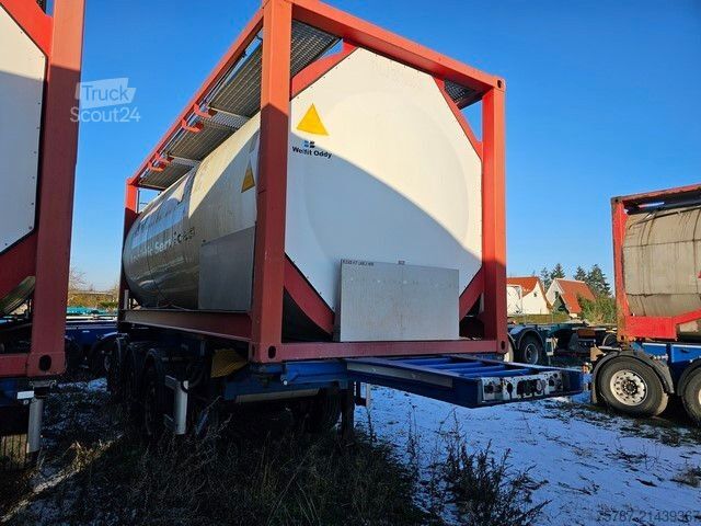 Vekselpåbygg-semitrailer SCHMITZ CARGOBULL 20" Tankconatinerchassis + Tankcontainer