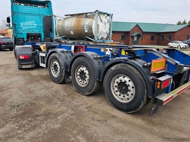 Vekselpåbygg-semitrailer SCHMITZ CARGOBULL 20" Tankconatinerchassis + Tankcontainer