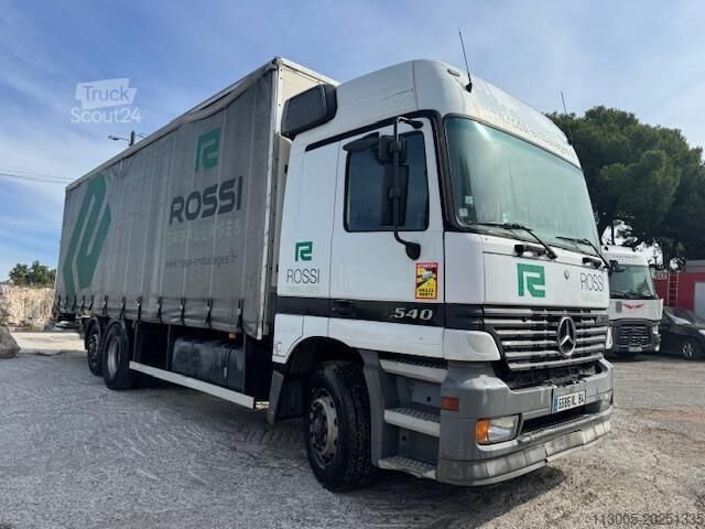 Camión plataforma con toldo Mercedes-Benz 2540 RIDELLES PLATEAU RIDELLES BACHE HAYON