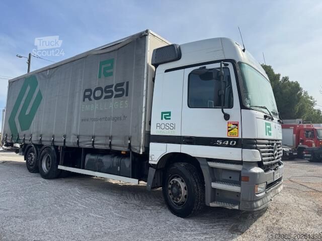 Camión plataforma con toldo Mercedes-Benz 2540 RIDELLES PLATEAU RIDELLES BACHE HAYON