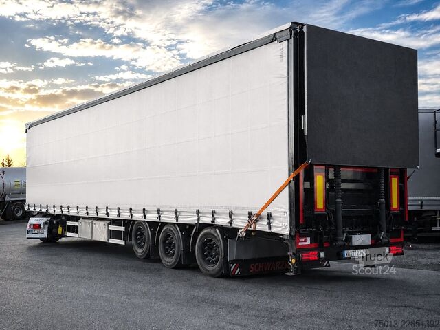 Відкритий напівпричіп з тентом SCHWARZMÜLLER Gabelstapler-Transporter, 2-teilige LBW, MIETEN?
