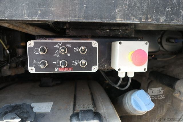 Skip truck MAN 26.460 TGS 6x2, Hiab FTR18, Funk, Vorlauflenk,AC