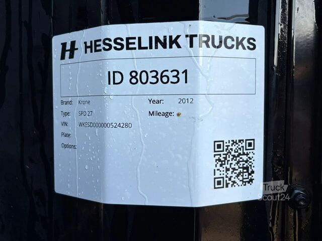 Розсувні тенти Krone SD Schuifzeilen/Schuifdak BPW Reservewielhouder