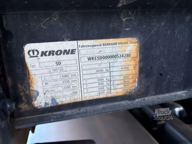 Розсувні тенти Krone SD Schuifzeilen/Schuifdak BPW Reservewielhouder