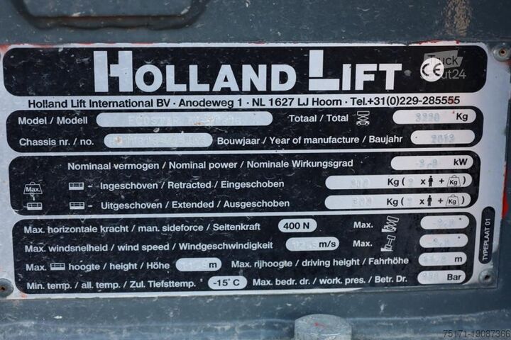 Pont élévateur à ciseaux Holland Lift Ecostar HL-11816 Electric, 14m Working Height, 30