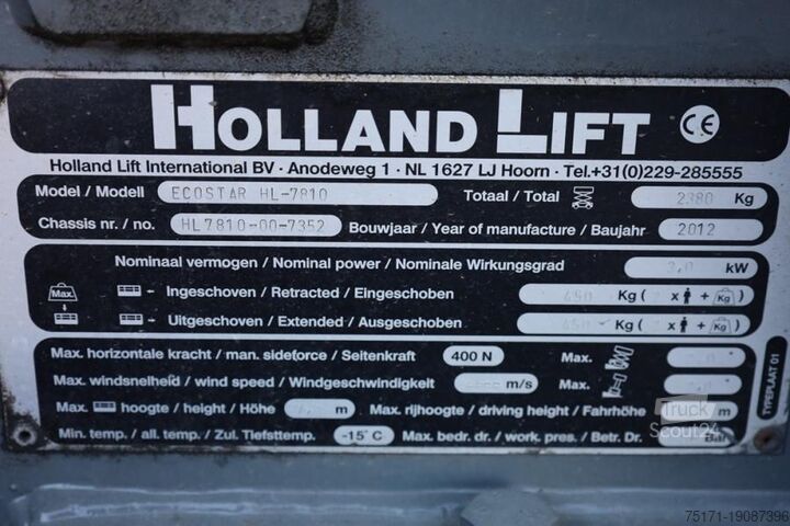 Schaarlift Holland Lift Ecostar HL-7810 Electric, 10m Working Height, 450k