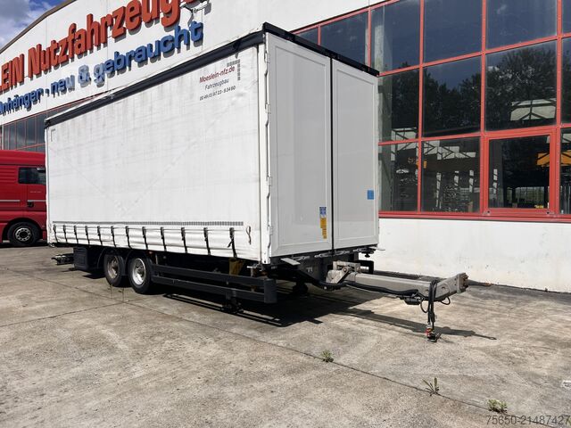 Open trailer with tarp Möslein TPW 105 D Schwebheim  Tandemplanenanhänger durchladbar