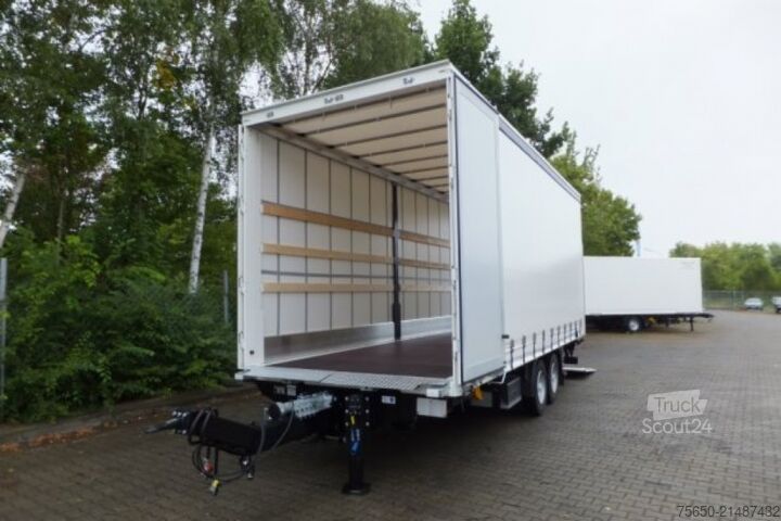 Open trailer with tarp Möslein TPS 11 DL 7,30  neuer Planenanhänger, Ladebordwand + Durchladbar