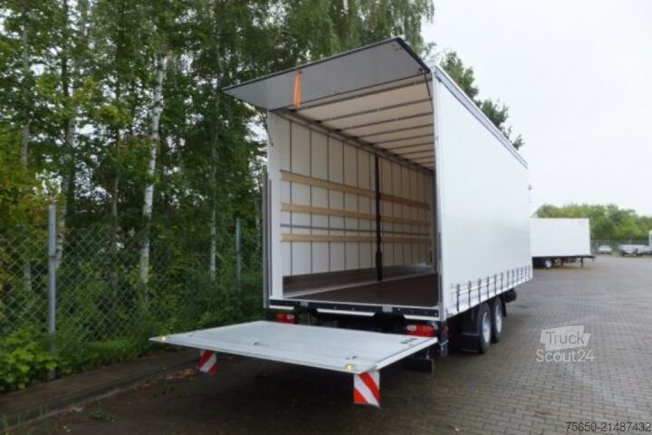 Open trailer with tarp Möslein TPS 11 DL 7,30  neuer Planenanhänger, Ladebordwand + Durchladbar