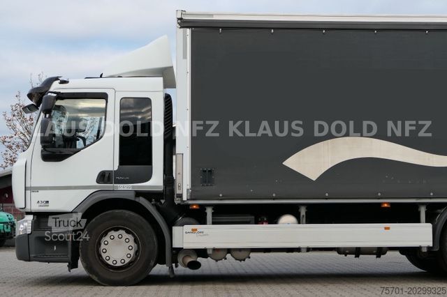 Nákladné auto s plochou korbou a plachtou RENAULT Premium 430 Getränkewagen Lift-/Lenkachse EU5
