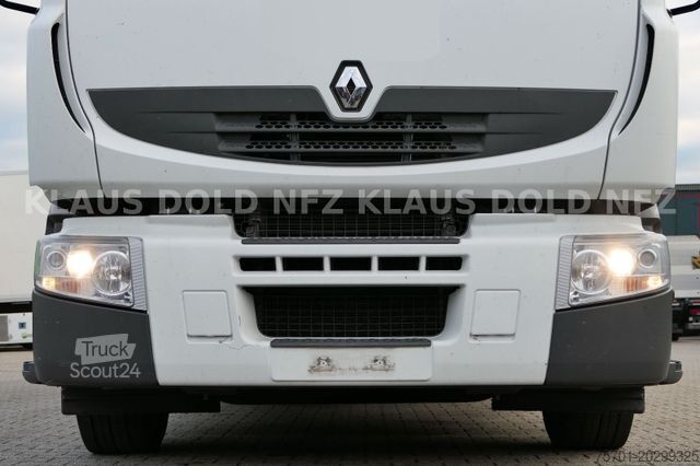 Nákladné auto s plochou korbou a plachtou RENAULT Premium 430 Getränkewagen Lift-/Lenkachse EU5