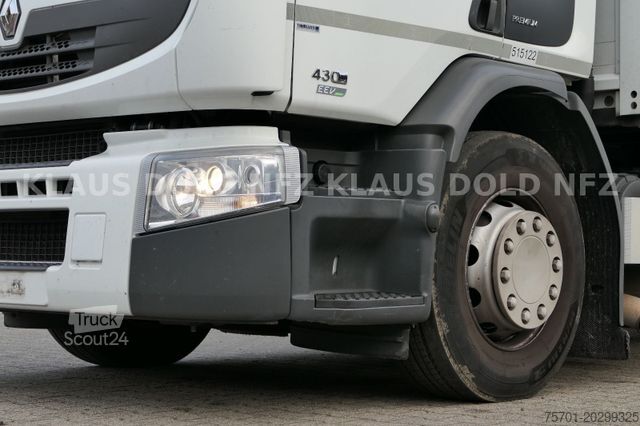 Nákladné auto s plochou korbou a plachtou RENAULT Premium 430 Getränkewagen Lift-/Lenkachse EU5