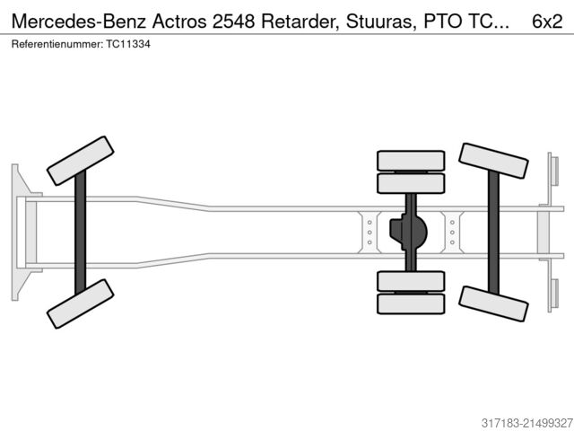 Chassis cabine Mercedes-Benz Actros 2548 Retarder, Stuuras, PTO