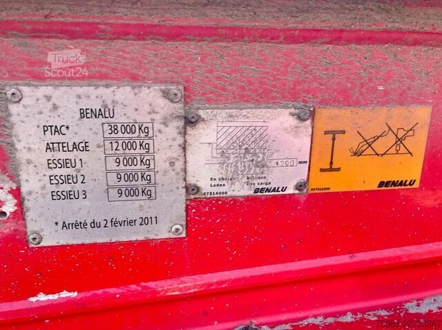 Ribaltabile Benalu 60m3 graan transport. 5910 kg gewicht. volume 6...