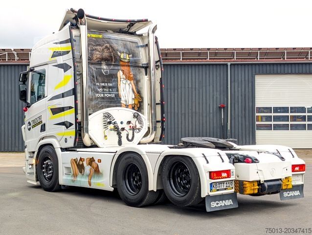 Štandardný ťahač SCANIA V8 R580 6X2, Retarder, Voll-Luft, OPEN PIPES
