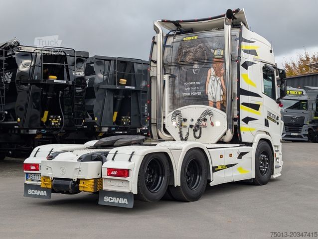 Štandardný ťahač SCANIA V8 R580 6X2, Retarder, Voll-Luft, OPEN PIPES