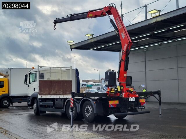 Open laadbak MAN TGS 26.360 6X2 Fassi F135A.0.22 Lift-Axle Euro 6