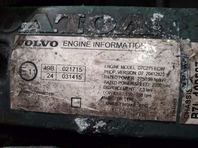 محرك VOLVO D7C275