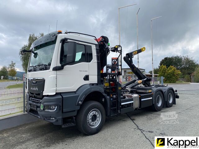 камион с кука за контейнери MAN TGS 33.520 6X4 BL / PALFINGER PK18002EHC