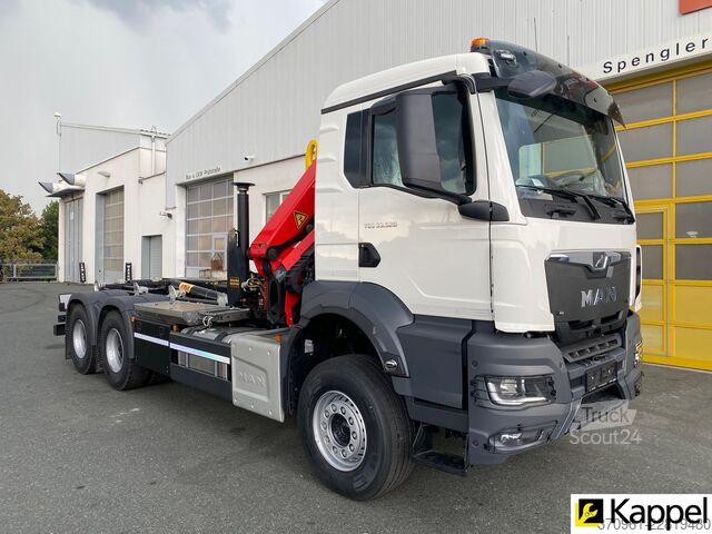 камион с кука за контейнери MAN TGS 33.520 6X4 BL / PALFINGER PK18002EHC