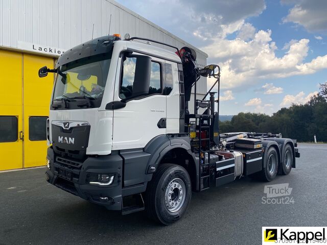 камион с кука за контейнери MAN TGS 33.520 6X4 BL / PALFINGER PK18002EHC
