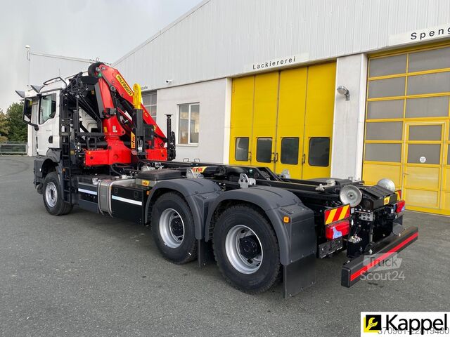 камион с кука за контейнери MAN TGS 33.520 6X4 BL / PALFINGER PK18002EHC