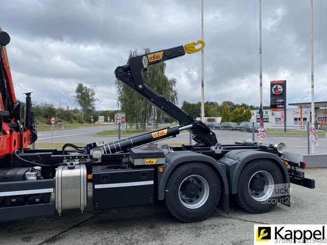 камион с кука за контейнери MAN TGS 33.520 6X4 BL / PALFINGER PK18002EHC