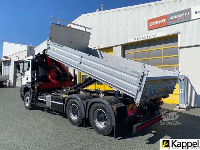 камион с кука за контейнери MAN TGS 33.520 6X4 BL / PALFINGER PK18002EHC