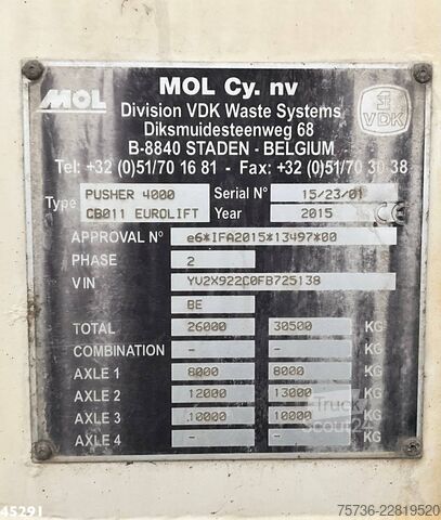Vehicul de colectare a deșeurilor Volvo FM 370 Euro 6 VDK 25m³
