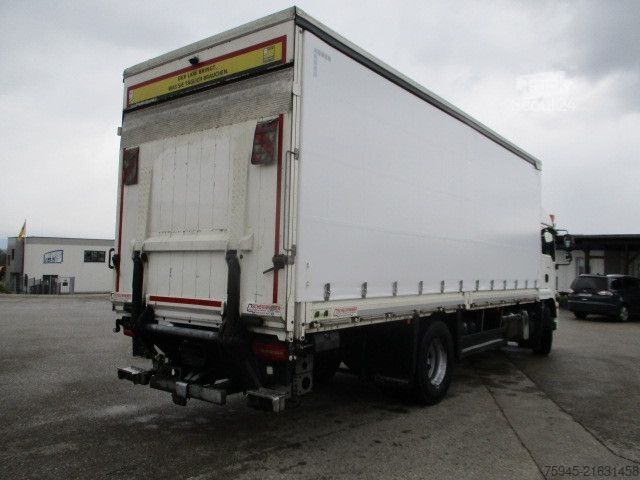 Samochód ciężarowy z plandeką typu platforma MAN TGM 18.320, LBW, Luft-Luft, TÜV 04/2026