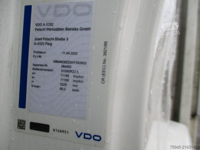 Samochód ciężarowy z plandeką typu platforma MAN TGM 18.320, LBW, Luft-Luft, TÜV 04/2026