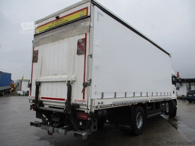 Samochód ciężarowy z plandeką typu platforma MAN TGM 18.320, LBW, Luft-Luft, TÜV 04/2026