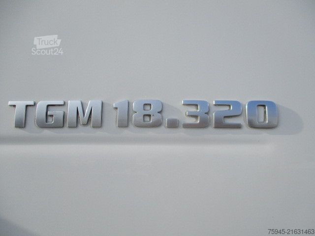 Samochód ciężarowy z plandeką typu platforma MAN TGM 18.320, LBW, Luft-Luft, TÜV 04/2026