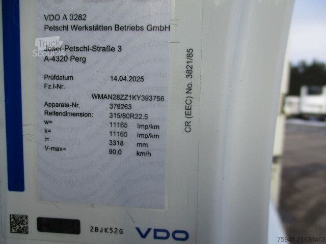 Samochód ciężarowy z plandeką typu platforma MAN TGM 18.320, LBW, Luft-Luft, TÜV 04/2026