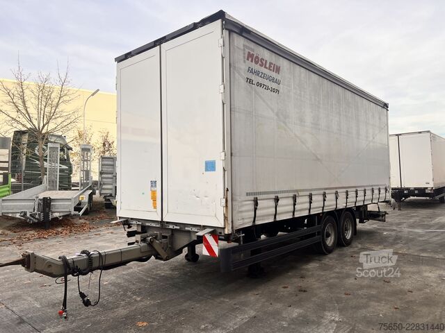 Odprta prikolica s ponjavo Möslein TPW 105 D 7,30  Tandem- Schiebeplanenanhänger zum Durchladen