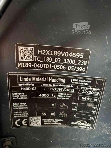 رافعة شوكية أمامية Linde H40D-02