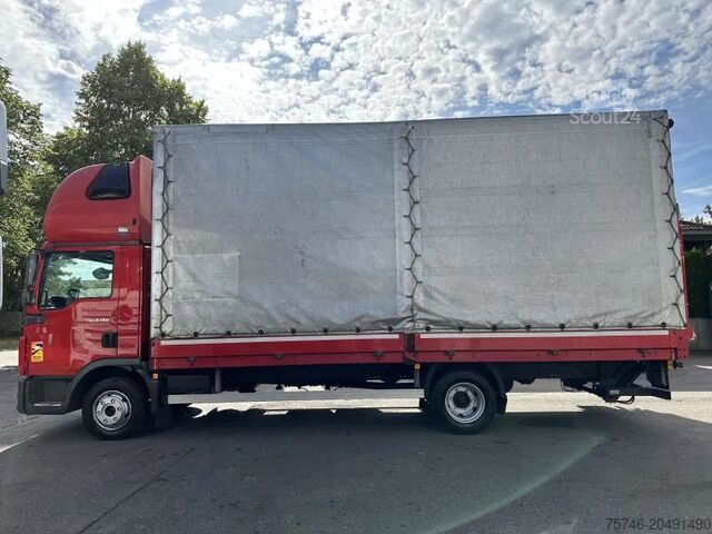 Tarpaulin MAN TGL 8.180 FBL Plane langes Haus Topsleeper Klima