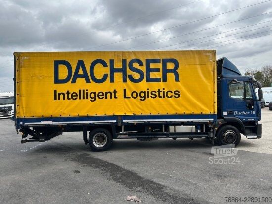 Platós teherautó ponyvával IVECO EUROCARGO 120E22 PLANE, SCHALTER LBW