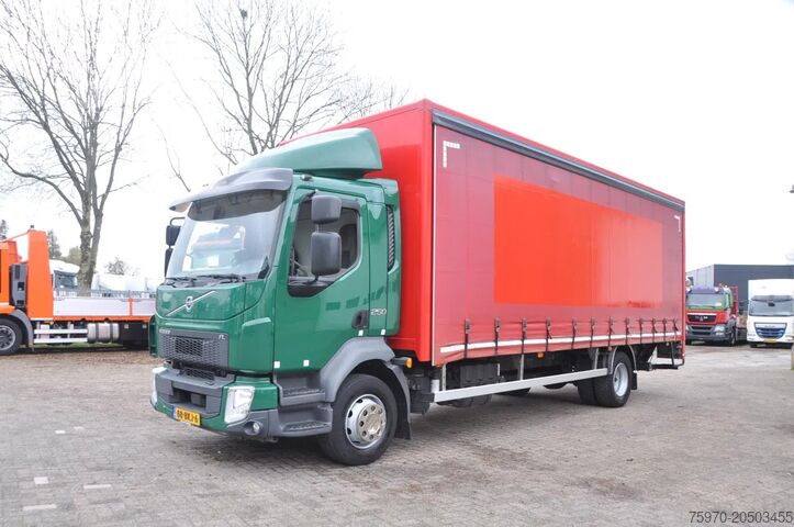 Koffer Volvo FL 250 16 Tonner SCHUIFZEIL + GESLOTEN BAK + LA...